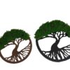 Machový obraz strom života s lišajníkom a šiškami