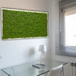 Machový obraz Lišajník na stene v interiéri