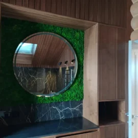 Okrúhle zrkadlo na machu Okrúhle zrkadlo na machu