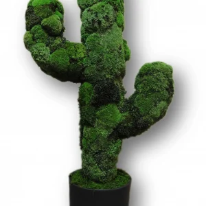 Dekoratívny Machový Kaktus v kvetináči | Dekoračný kaktus | Umelý kaktus 120 cm