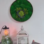 Machový Obraz na Stenu s Kvetinovým Motívom