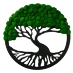 Machový obraz strom s Cladophora dekórom