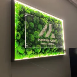 Logo - Guličkový mach s podsvietením a akrylom