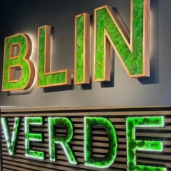 Drevené písmená s LED osvetlením a pravým machom