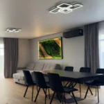 Nástenný obraz s machom, drevenými akcentmi a rastlinami – Moderný LED obraz na stenu