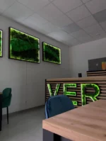 Set machových obrazov s osvetlením