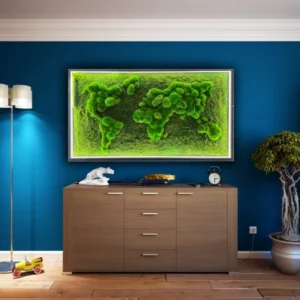 3D machová mapa sveta s podsvietením a guľatým a plochým machom