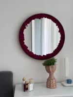 Okrúhle zrkadlo s Lišajníkom – Light Edition