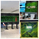 Machová stena s logom