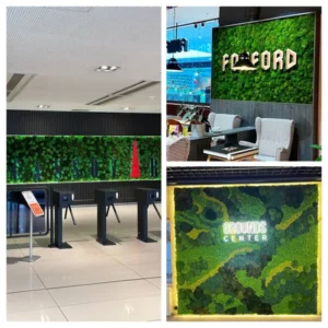 Machová stena s logom