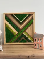 Nástenný obraz Mach a drevo – geometrický diagonálny vzor