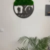 Machové nástenné hodiny Strom života s párom