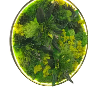 Okrúhly LED machový obraz „Džungľová aura“